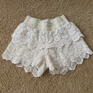 Justice Lace Ruffle Shorts